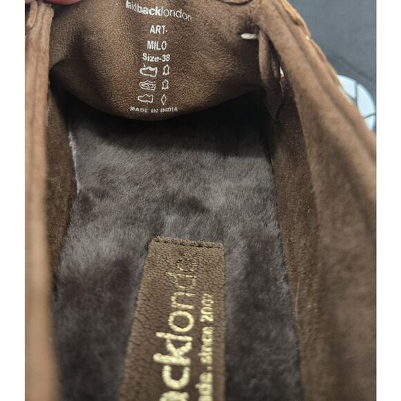 Laidback London Beaded Erku Chukka Moccasins Brown Suede Sz 38 US 7.5 New In Box - Picture 9 of 13